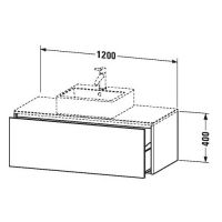 Тумба под раковину Duravit XSquare XS4902 120x54,8 схема 1