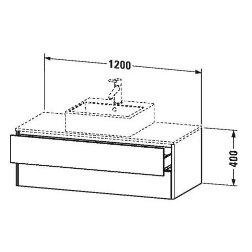 Тумба под раковину Duravit XSquare XS4912 120x54,8 схема 1