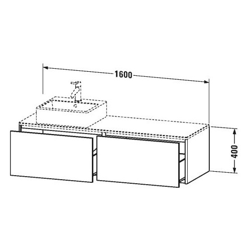 Тумба под раковину Duravit XSquare XS4904L/R 160x54,8 ФОТО