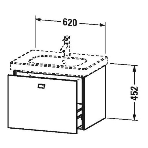 Тумба под раковину Duravit Brioso BR 4045 62x46,9 ФОТО