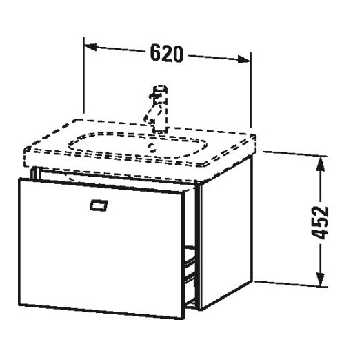 Тумба под раковину Duravit Brioso BR 4045 62x46,9 ФОТО