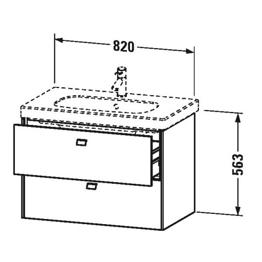 Тумба под раковину Duravit Brioso BR 4146 82x46,9 ФОТО