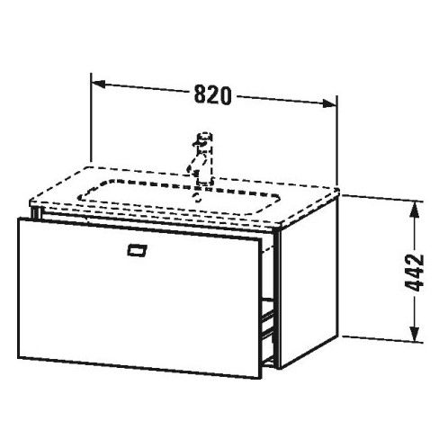 Тумба под раковину Duravit Brioso BR 4002 82x47,9 ФОТО
