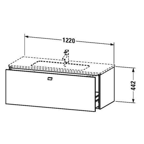 Тумба под раковину Duravit Brioso BR 4004 122x47,9 ФОТО