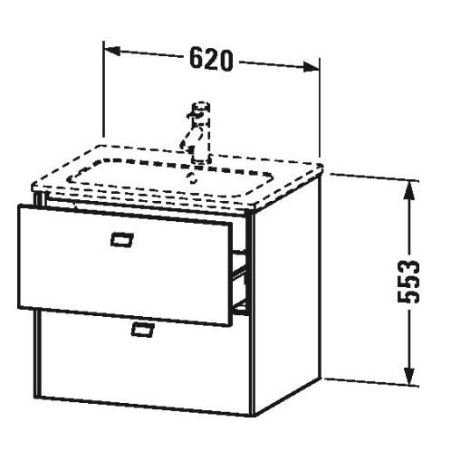 Тумба под раковину Duravit Brioso BR 4101 62x47,9 ФОТО