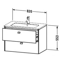 Тумба под раковину Duravit Brioso BR 4102 82x47,9 схема 1