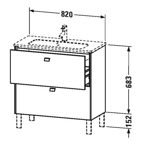 Тумба под раковину Duravit Brioso BR 4407 82x38,9 ФОТО