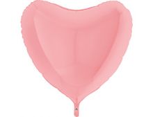 Сердце 36", Пастель Matte Pink, Grabo