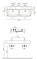 Раковина Catalano Premium 112VPD00 120х47 схема 1