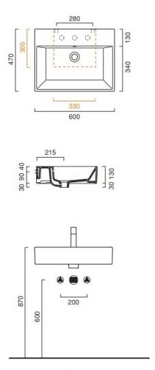 Раковина Catalano Premium 160VP00 60х47 ФОТО