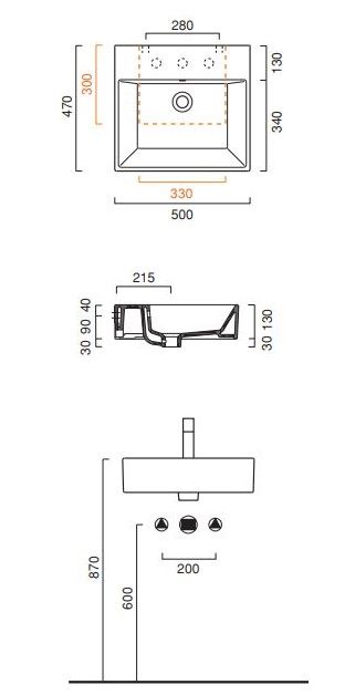 Раковина Catalano Premium 150VP00 50х47 ФОТО