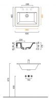 Раковина Catalano Star 160ST00 60х48 схема 1