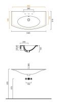 Раковина Catalano Velis 1102VL00 102х51 схема 1