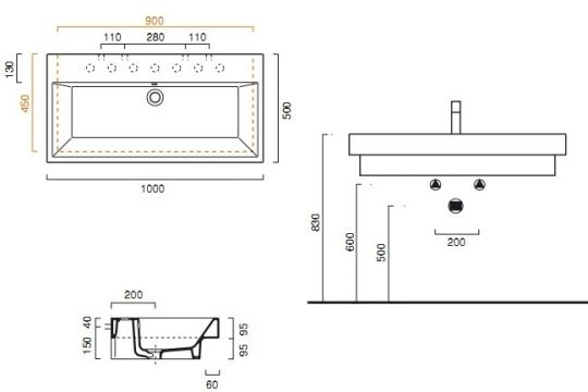 Раковина Catalano Zero 110ZE00 100х50 ФОТО