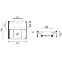Раковина Catalano Verso 55VE 55х55 схема 1