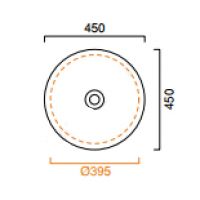 Раковина Catalano Sfera встраиваемая 145ASF00 45х45 схема 1