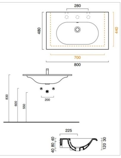 Раковина Catalano Sfera 180SN00 80х48 ФОТО