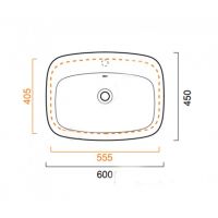 Раковина Catalano Canova Royal встраиваемая 160IN00 60х45 схема 1
