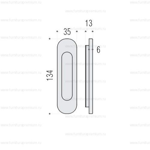 Ручка Colombo CD511 для раздвижных дверей