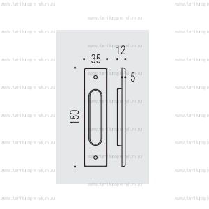 Ручка Colombo CD111 для раздвижных дверей