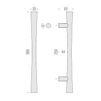 Ручка-скоба Colombo Zen CB36 B. Длина 380 мм. схема