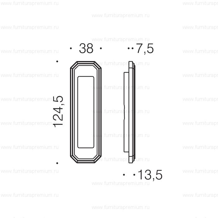 Ручка Colombo Antologhia Busiri KBU111 для раздвижных дверей