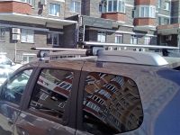 Багажник на рейлинги Nissan Terrano, Евродеталь, крыловидные дуги