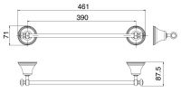 Полотенцедержатель Treemme 8200 арт 8224 схема 1