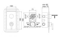 Treemme Arche смеситель для ванны/душа 202 схема 1