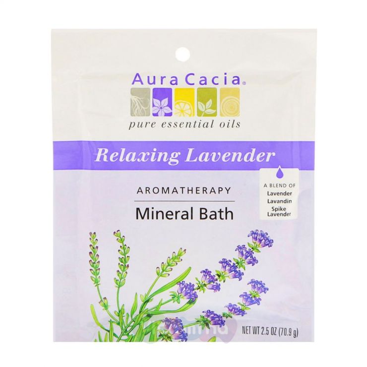 Aura Cacia Минеральное средство для ванны с Лавандой Relaxing Lavender