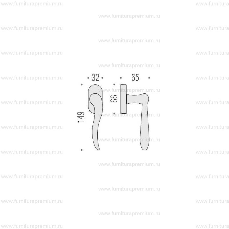 Оконная ручка Colombo Peter ID12 DK/SM