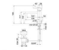 Treemme Q смеситель для раковины 5610 схема 1