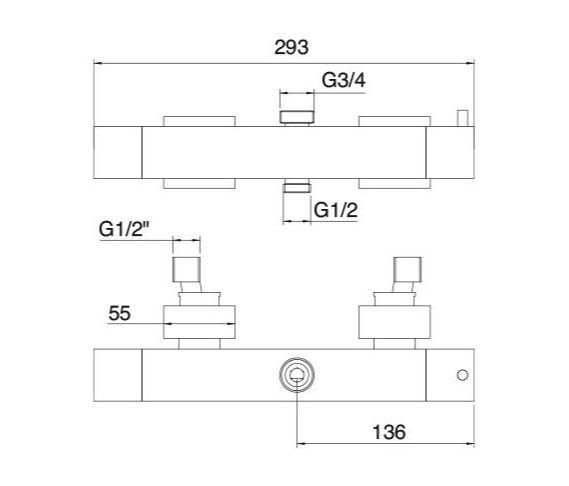 Treemme Q смеситель для ванны или душа 5653 схема 1