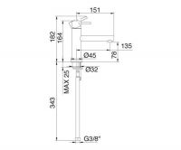 Treemme Vela смеситель для раковины 5811CL схема 1