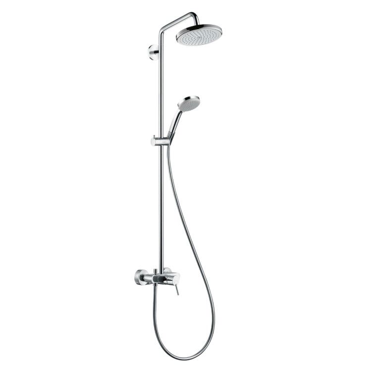 Душевая система с тропическим душем Hansgrohe Croma Showerpipe 220 1jet 27222000 схема 1