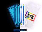 Светящиеся шнурки для обуви Hilaces цвет Голубой/Желтый день-ночь