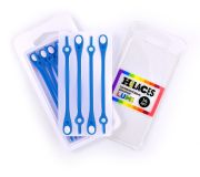 Светящиеся шнурки для обуви Hilaces цвет Голубой/Белый в раскрытой упаковке