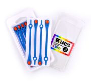 Светящиеся шнурки для обуви Hilaces цвет Голубой/Красный в раскрытой упаковке