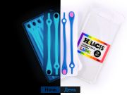 Светящиеся шнурки для обуви Hilaces цвет Голубой/Розовый день-ночь