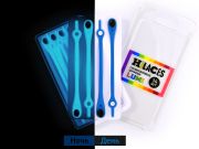 Светящиеся шнурки для обуви Hilaces цвет Голубой/Черный день-ночь