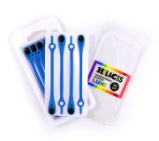 Светящиеся шнурки для обуви Hilaces цвет Голубой/Черный в раскрытой упаковке