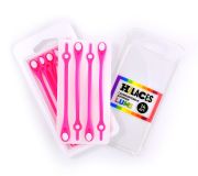 Светящиеся шнурки для обуви Hilaces цвет Розовый/Белый в раскрытой упаковке