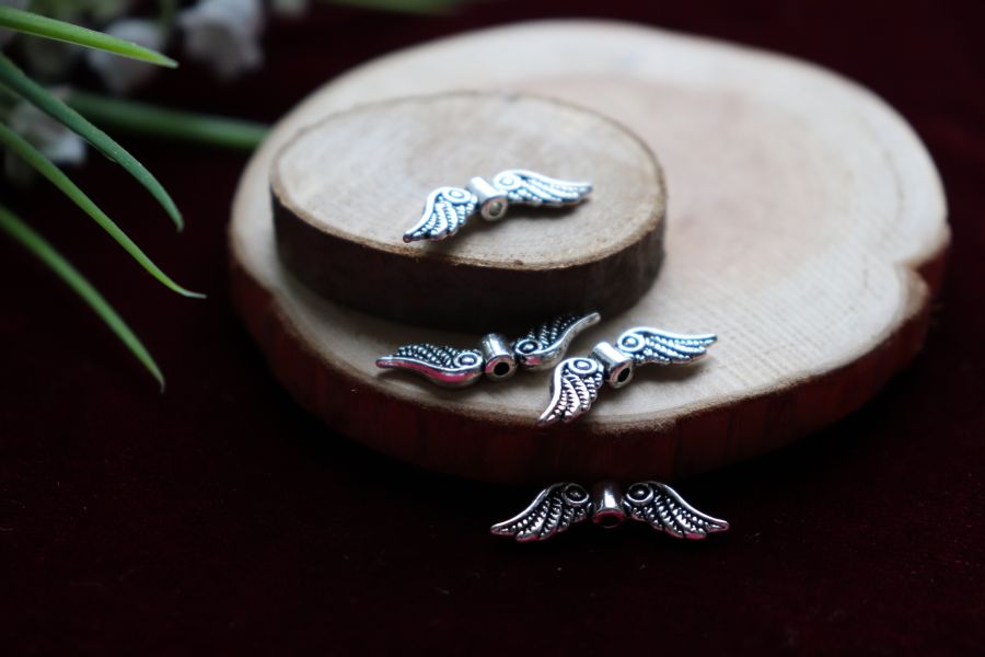 Металлические бусины, Крылья, 4 шт/упак