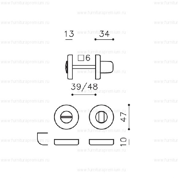 Накладка-фиксатор Olivari Verona R H107R6 WC