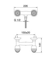 Treemme Okay swarovski смеситель для душа 4656 схема 1