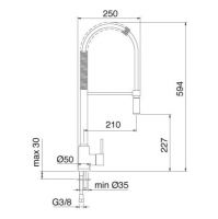 Кухонный смеситель Treemme Kitchen Design 5500 схема 1