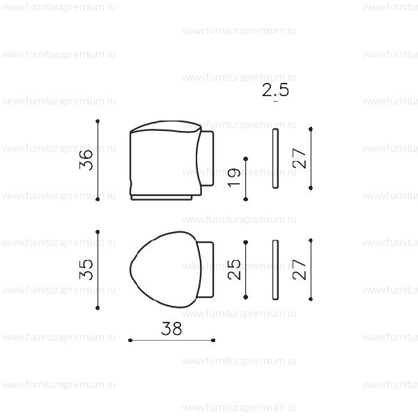 Ограничитель открывания для двери Olivari Victor S B106S