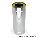 Сэндвич-труба 1,0м, ф 130х200, AISI 439/439, 0,5мм/0,5мм, (К)