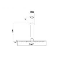 Тропический душ Treemme Xero 6511 30x30 схема 1