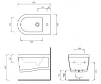 Подвесное биде Cielo Opera OPBST схема 1